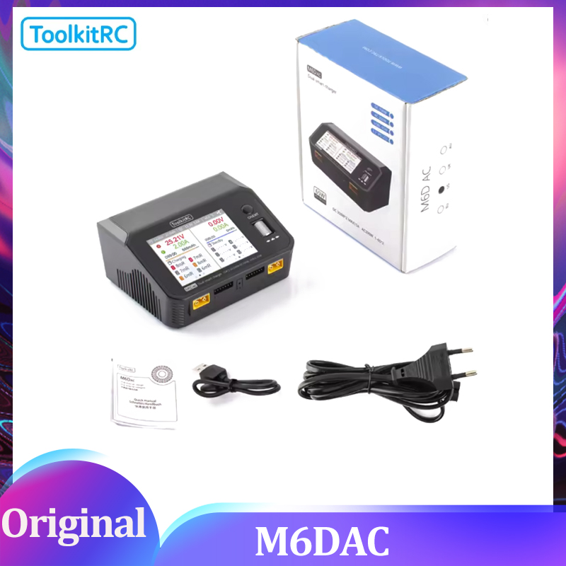 Toolkitrc M6Dac Smart Charger - ToolkitRC M6DAC Dwukanałowa inteligentna ładowarko-rozładowarka do